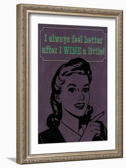 Wine a Little-Lantern Press-Framed Premium Giclee Print