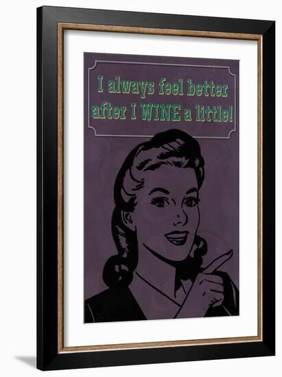 Wine a Little-Lantern Press-Framed Premium Giclee Print