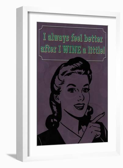 Wine a Little-Lantern Press-Framed Premium Giclee Print