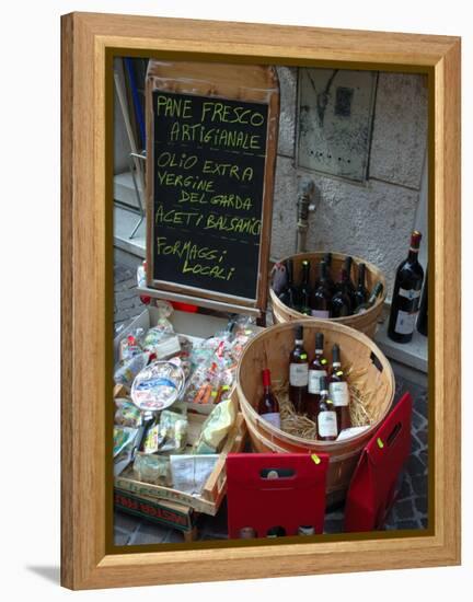 Wine and Cheese Shop, Lake Garda, Bardolino, Italy-Lisa S^ Engelbrecht-Framed Premier Image Canvas