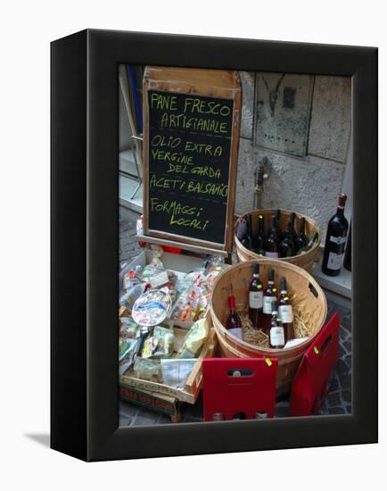 Wine and Cheese Shop, Lake Garda, Bardolino, Italy-Lisa S^ Engelbrecht-Framed Premier Image Canvas