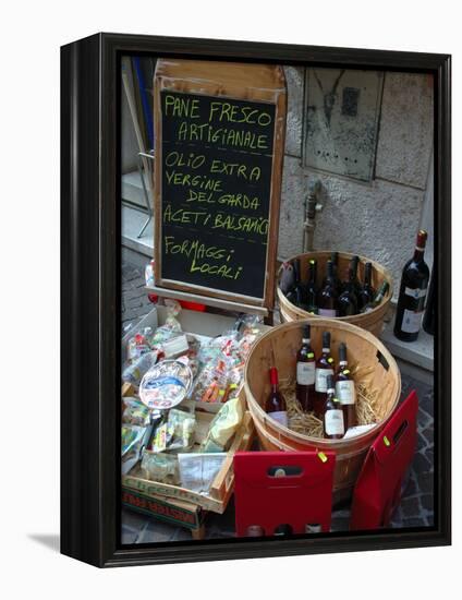 Wine and Cheese Shop, Lake Garda, Bardolino, Italy-Lisa S^ Engelbrecht-Framed Premier Image Canvas