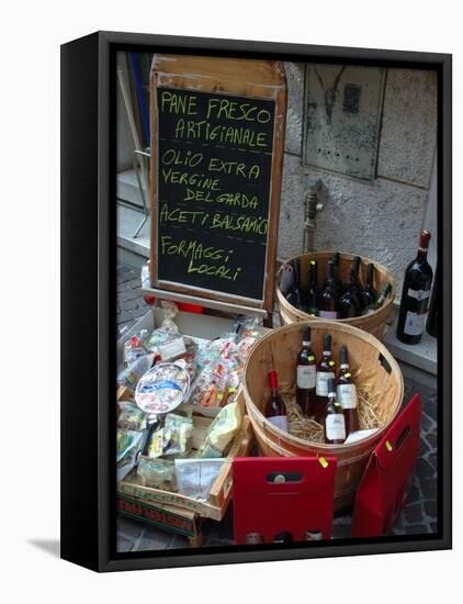 Wine and Cheese Shop, Lake Garda, Bardolino, Italy-Lisa S^ Engelbrecht-Framed Premier Image Canvas