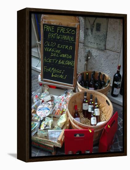 Wine and Cheese Shop, Lake Garda, Bardolino, Italy-Lisa S^ Engelbrecht-Framed Premier Image Canvas