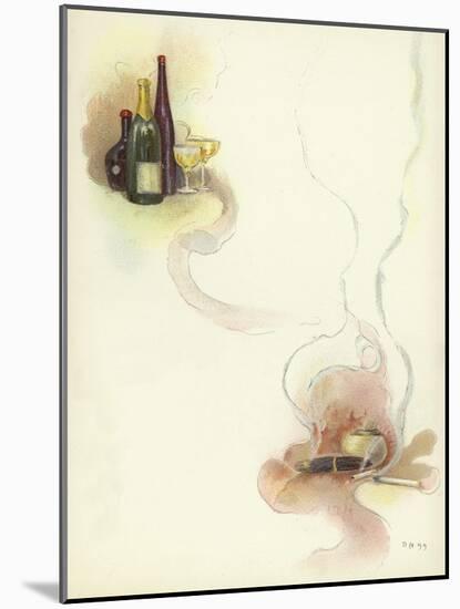 Wine and Cigars at the Savoy Hotel-Dudley Hardy-Mounted Giclee Print