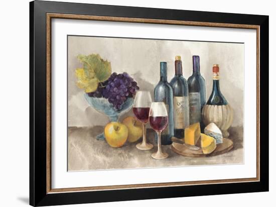 Wine and Fruit I v2 Light-Albena Hristova-Framed Art Print