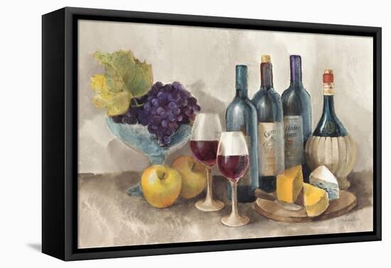 Wine and Fruit I v2 Light-Albena Hristova-Framed Stretched Canvas