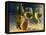 Wine and Glasses Behind Frosted Glass-Mitch Diamond-Framed Premier Image Canvas