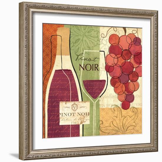 Wine and Grapes I-Veronique Charron-Framed Art Print