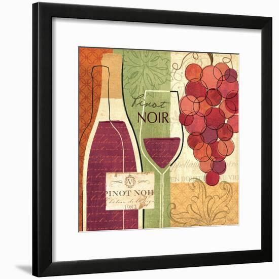 Wine and Grapes I-Veronique Charron-Framed Art Print