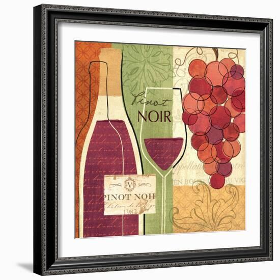 Wine and Grapes I-Veronique Charron-Framed Art Print