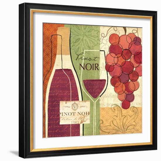 Wine and Grapes I-Veronique Charron-Framed Art Print