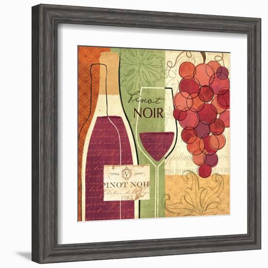 Wine and Grapes I-Veronique Charron-Framed Art Print