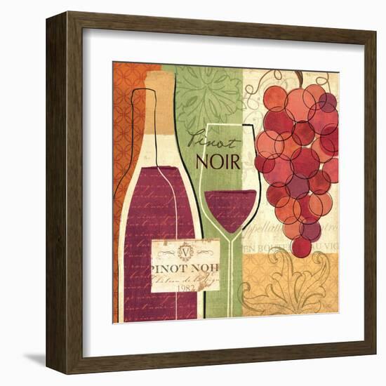 Wine and Grapes I-Veronique Charron-Framed Art Print