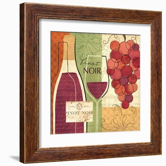 Wine and Grapes I-Veronique Charron-Framed Art Print