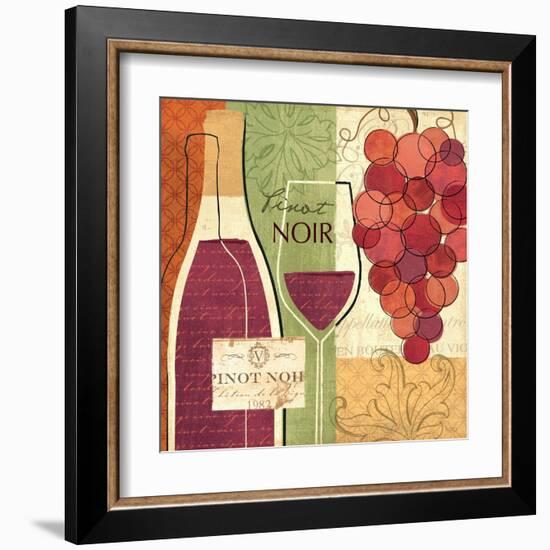 Wine and Grapes I-Veronique Charron-Framed Art Print