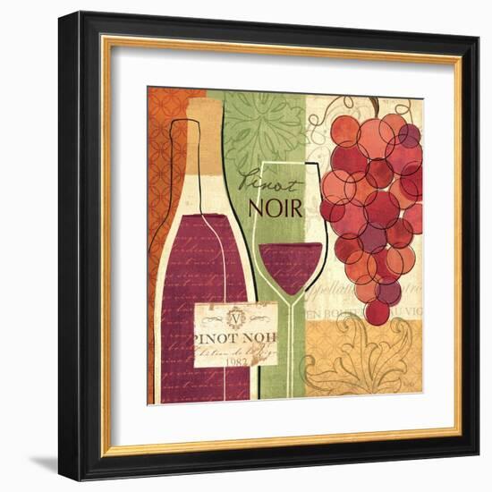 Wine and Grapes I-Veronique Charron-Framed Art Print