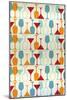 Wine and Martini Glass Pattern-Lantern Press-Mounted Art Print