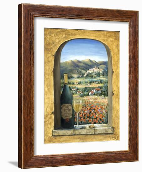 Wine and Poppies II-Marilyn Dunlap-Framed Art Print