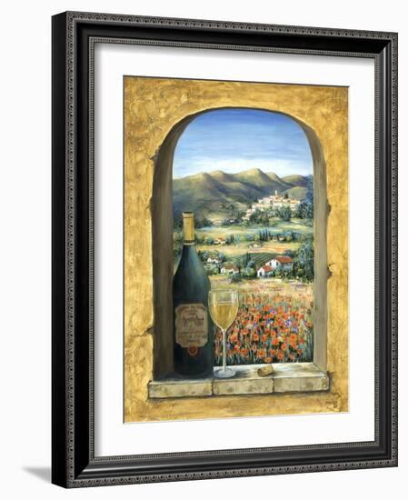 Wine and Poppies II-Marilyn Dunlap-Framed Art Print