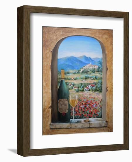 Wine and Poppies-Marilyn Dunlap-Framed Art Print