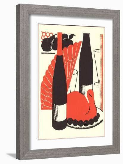 Wine and Turkey-null-Framed Art Print