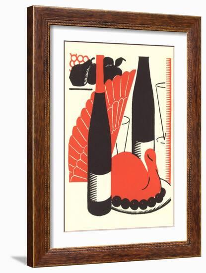 Wine and Turkey-null-Framed Art Print