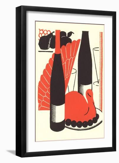 Wine and Turkey-null-Framed Art Print