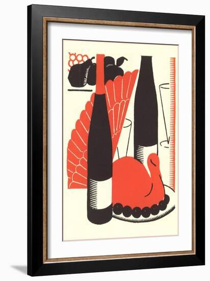 Wine and Turkey-null-Framed Art Print