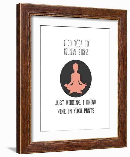 Wine and Yoga-Jan Weiss-Framed Art Print