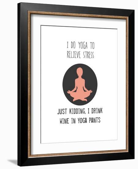 Wine and Yoga-Jan Weiss-Framed Art Print