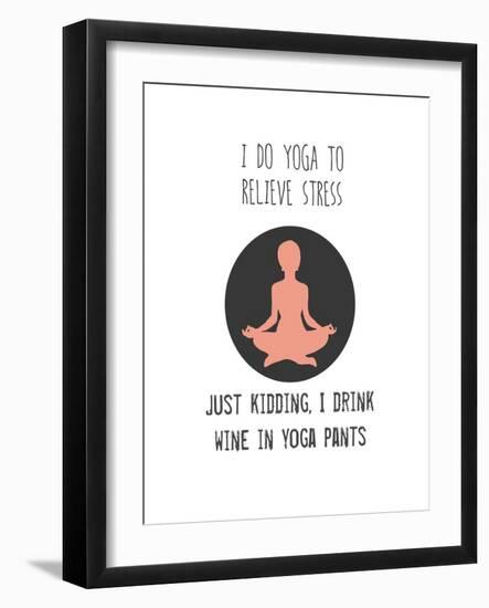 Wine and Yoga-Jan Weiss-Framed Art Print