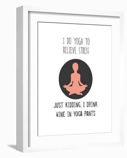 Wine and Yoga-Jan Weiss-Framed Art Print