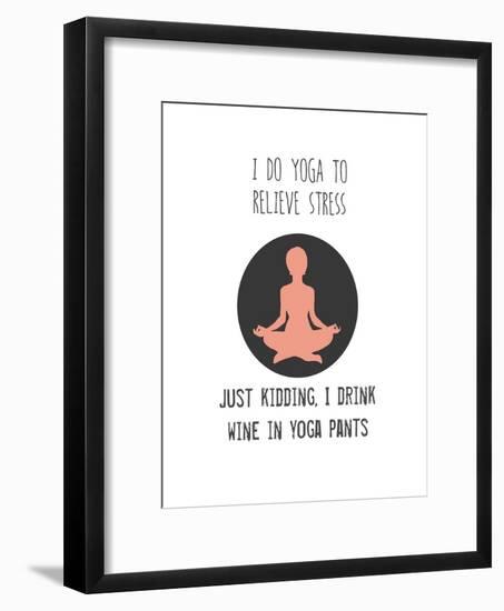 Wine and Yoga-Jan Weiss-Framed Art Print