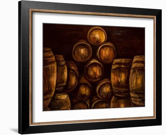 Wine Barrels-Jodi Monahan-Framed Art Print