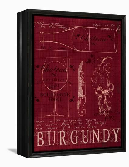 Wine Blueprint I-Marco Fabiano-Framed Stretched Canvas