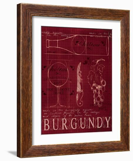 Wine Blueprint I-Marco Fabiano-Framed Art Print