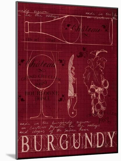 Wine Blueprint I-Marco Fabiano-Mounted Art Print