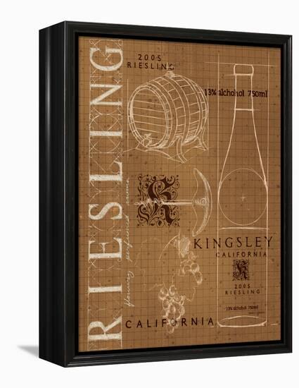 Wine Blueprint III Sepia-Marco Fabiano-Framed Stretched Canvas