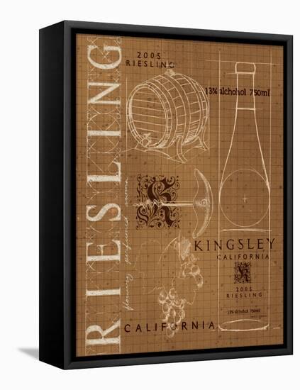 Wine Blueprint III Sepia-Marco Fabiano-Framed Stretched Canvas