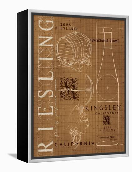 Wine Blueprint III Sepia-Marco Fabiano-Framed Stretched Canvas