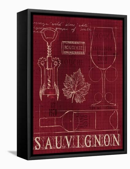 Wine Blueprint IV v-Marco Fabiano-Framed Stretched Canvas