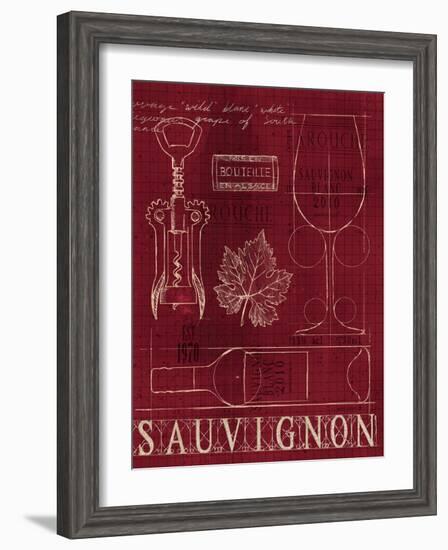 Wine Blueprint IV v-Marco Fabiano-Framed Art Print