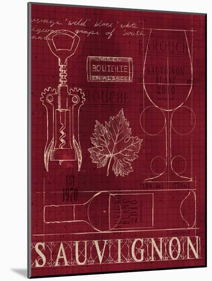 Wine Blueprint IV v-Marco Fabiano-Mounted Art Print