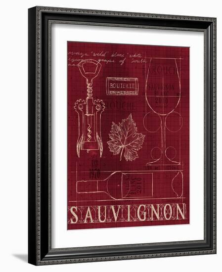 Wine Blueprint IV v-Marco Fabiano-Framed Art Print