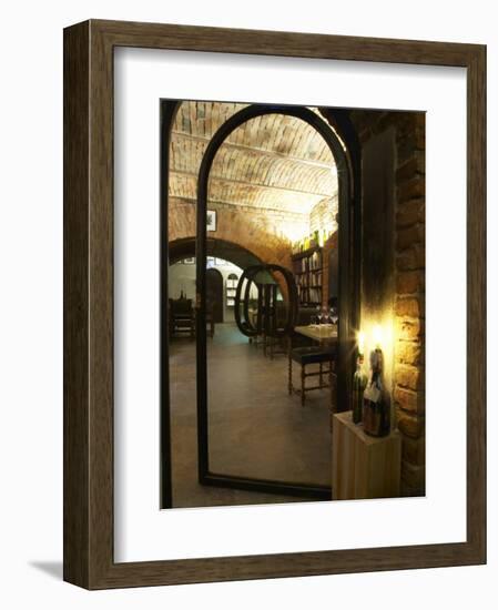 Wine Book Library at Kallaren Grappe Wine Storage Cellar, Stockholm, Sweden-Per Karlsson-Framed Photographic Print