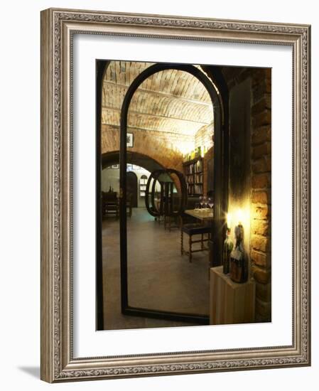 Wine Book Library at Kallaren Grappe Wine Storage Cellar, Stockholm, Sweden-Per Karlsson-Framed Photographic Print