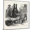 Wine Bottles and Glass. Food and Drink-null-Mounted Giclee Print