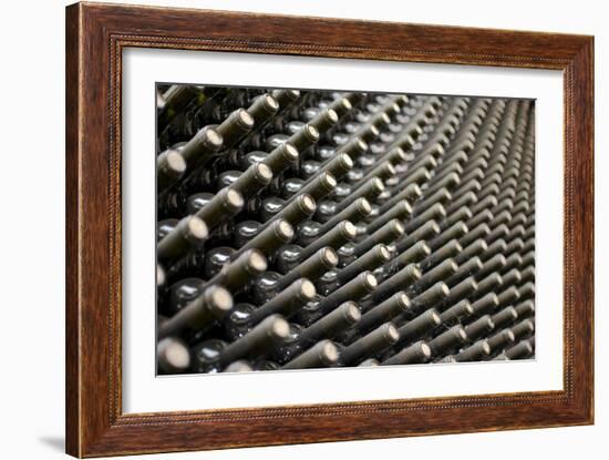 Wine Bottles In Wine Cellar-miskokordic-Framed Art Print