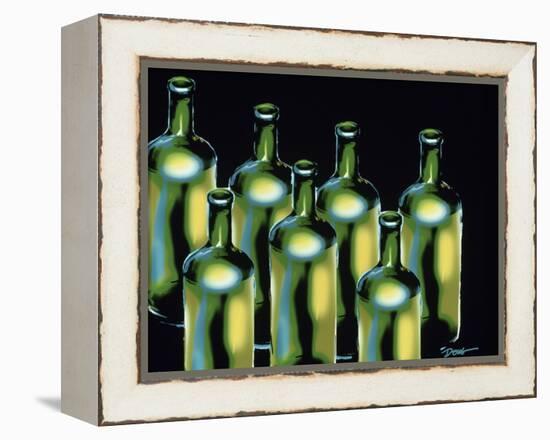 Wine Bottles-Diana Ong-Framed Premier Image Canvas